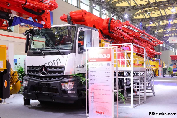 Mercedes-Benz 435 hp 8X4(12 wheels) Concrete Pump Truck (SANY Brand) Exterior (2) | 86Trucks