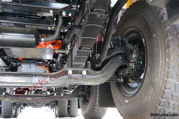 JAC Gallop K5W heavy truck 8X4(12 wheels) 5.6m crew cab pure electric dump truck 422kWh Chassis (3) | 86Trucks