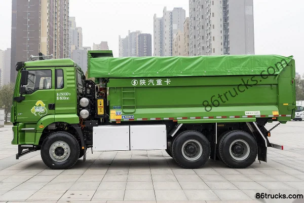 SHACMAN Delong New M3000 6X4(10 wheels) 5.6m Electric Dump Truck Exterior (3) | 86Trucks
