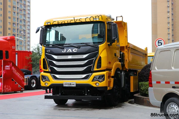 JAC Gallop K5W Heavy Truck 350 hp 8X4(12 wheels) 5.6 m AMT Automatic Hybrid Dump Truck Exterior (3) | 86Trucks