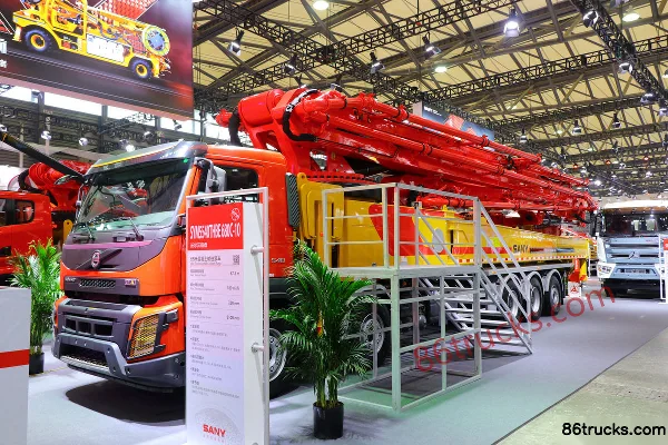 Volvo FM Heavy Truck 540hp 10X4(14 wheels) Concrete Pump Truck (SANY brand) (SYM5540THBE 680C-10) Exterior (2) | 86Trucks