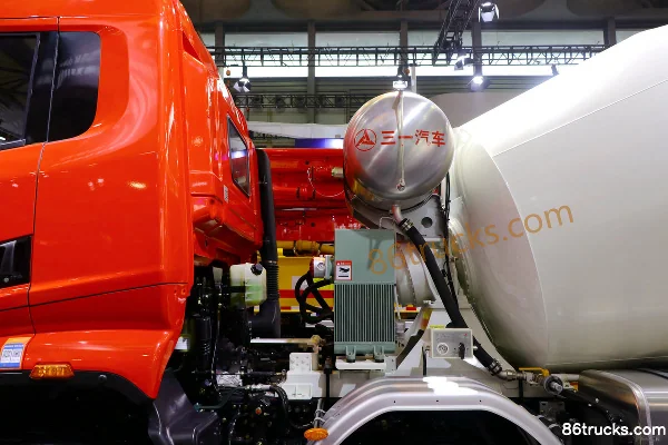 SANY C8 313hp 8X4(12 wheels) 7.99m³ concrete mixer truck Body (1) | 86Trucks