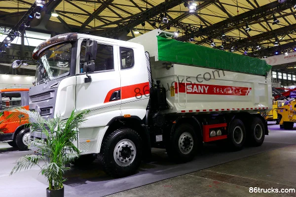 SANY composite version 380 ch 8X4(12 roues) 5,6 m camion benne (pont Hande) Extérieur (3) | 86Trucks