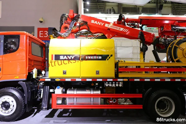 SANY Group 185 hp 4X2(6 wheels) Concrete Shotcrete Truck Chassis (1) | 86Trucks