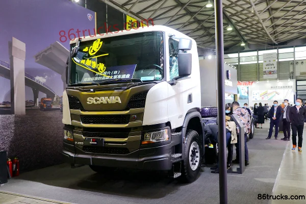 Scania P Series Heavy Truck 450hp 8X4(12 wheels) Concrete Pump Truck Chassis (P450 B8X4HZ 17L) Exterior (3) | 86Trucks