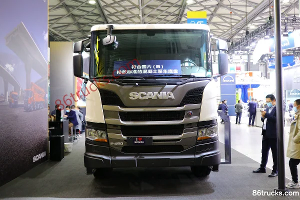 Scania P Series Heavy Truck 450hp 8X4(12 wheels) Concrete Pump Truck Chassis (P450 B8X4HZ 17L) Exterior (2) | 86Trucks
