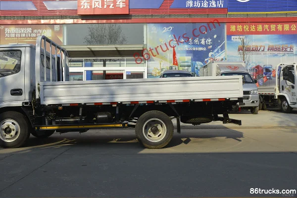 Dongfeng Duolika D5 88 ch 4X2(6 roues) 3,8 m camion léger plateau à ridelles cabine simple (frein pneumatique) Carrosserie (3) | 86Trucks