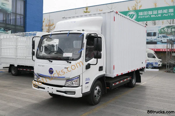 Foton Aoling Zhilan 4,5T 4,14 m camion léger fourgon à cabine simple 100% électrique 4X2(6 roues) Extérieur (3) | 86Trucks