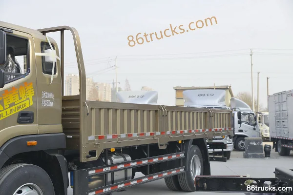 Foton Aoling Dahuangfeng 210hp 4X2(6 wheels) 6.8m semi-sleeper flatbed cargo truck Body (1) | 86Trucks
