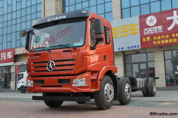 Dayun Fengchi Heavy Truck 240 hp 6X2(8 wheels) 8.6m Double Row Flatbed Cargo Truck Exterior (3) | 86Trucks