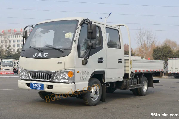 JAC Kangling 31 68 ch 4X2(6 roues) camion léger plateau à ridelles cabine double 3,05 m Extérieur (3) | 86Trucks