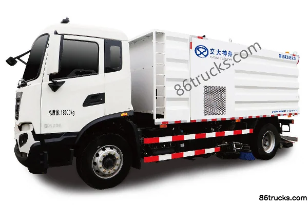 Jiaoda Shenzhou Jiaoda Shenzhou Dongfeng Commercial Vehicle Chassis vacuum sweeper truck