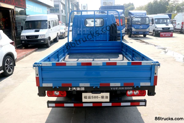Yuejin Fuxing S80 95hp 4X2(6 wheels) 3.05m double-row flatbed mini truck (China VI) Body (2) | 86Trucks