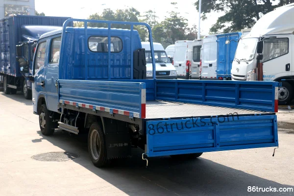 Yuejin Fuxing S80 95hp 4X2(6 wheels) 3.05m double-row flatbed mini truck (China VI) Body (1) | 86Trucks