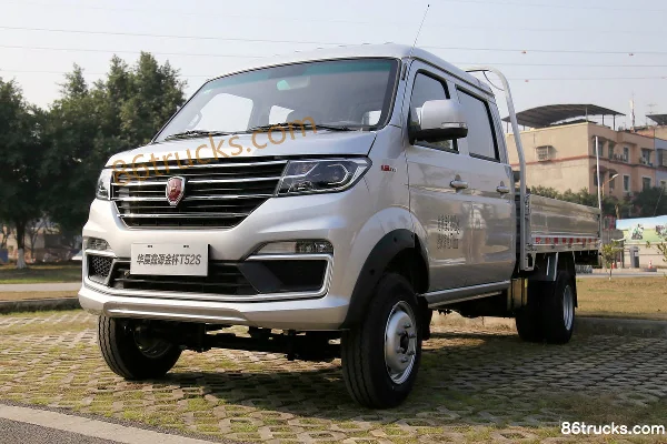 Jinbei T52S Standard 1.6L 116hp 4X2(6 wheels) Gas 3m Double Row Flatbed Micro Truck (China VI) Exterior (3) | 86Trucks
