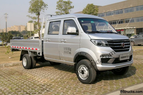 Jinbei T52S Standard 1.6L 116hp 4X2(6 wheels) Gas 3m Double Row Flatbed Micro Truck (China VI) Exterior