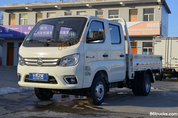 Foton Xiangling M1 Comfort 1.6L 122hp 4X2(6 wheels) Gasoline 2.55m Double Row Flatbed Mini Truck Exterior (3) | 86Trucks