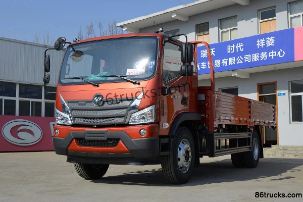 Foton Times Leader ES5 170hp 4X2(6 wheels) 5.8m Semi-row Flatbed Cargo Truck Exterior (3) | 86Trucks