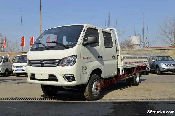 Foton Times Xiaoka Star 1 confort 88 ch 4X2(6 roues) camion plateau à ridelles double cabine 3,1 m Extérieur (3) | 86Trucks