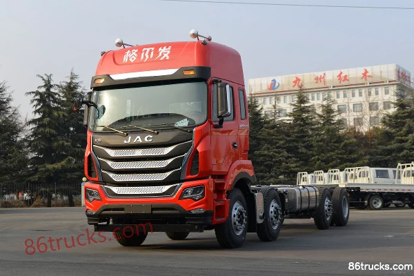 JAC Gallop K5X Heavy Truck 290 hp 8X2(10 wheels) 9.5m Van Cargo Truck Exterior (3) | 86Trucks