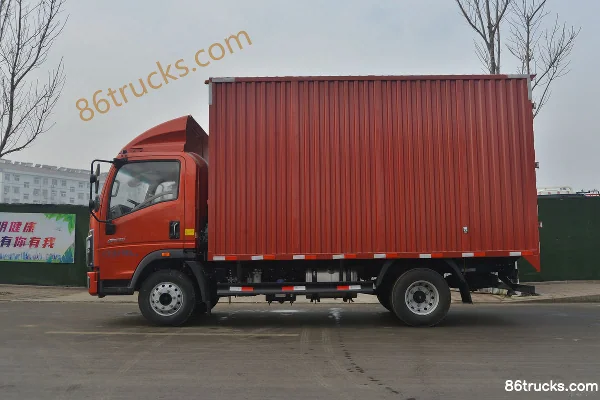 Sinotruk HOWO Tongsheng 130 ch 4X2(6 roues) 4,15 m camion fourgon à cabine simple Carrosserie (1) | 86Trucks