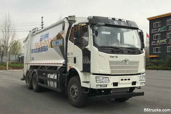 FAW Jiefang J6L 280hp 6X4(10 wheels) Compactor Garbage Truck (Huiqiang Vehicle) Exterior