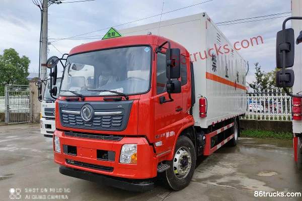Dongfeng Commercial Vehicle Tianjin 210hp 4X2(6 wheels) 6.8m flammable gas box truck Exterior