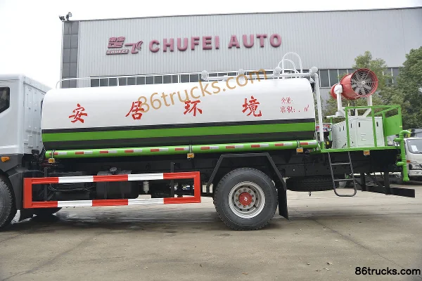 Dongfeng Duolika D9 230 hp 4X2(6 wheels) Green Sprinkler Truck (Chufei Brand) (China VI) Body (2) | 86Trucks