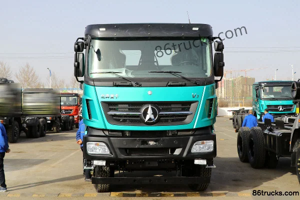 Beiben V3 Series Heavy Truck 336 hp 6X4(10 wheels) 7m Flatbed Cargo Truck Exterior (2) | 86Trucks