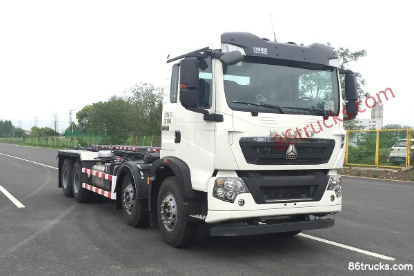 Sinotruk HOWO T5G 340hp 8X4(12 wheels) Hook Lift Garbage Truck (Saiwo) Exterior