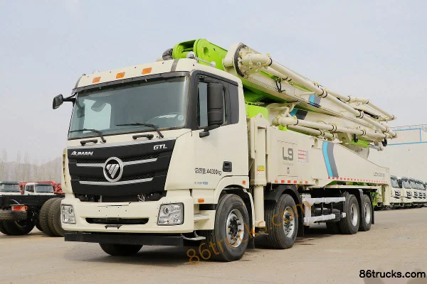 Foton Auman GTL 430 hp 8X4(12 wheels) L9 56m Concrete Pump Truck (Leisa Brand) Exterior (3) | 86Trucks