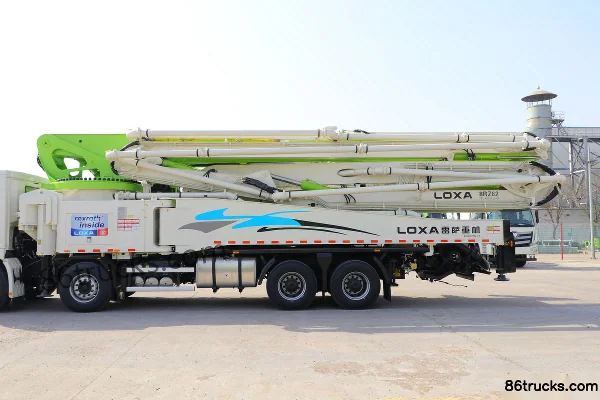 Foton AumanEST 470hp 8X4(12 wheels) L10 62m concrete pump truck (Leisa brand) Body (1) | 86Trucks