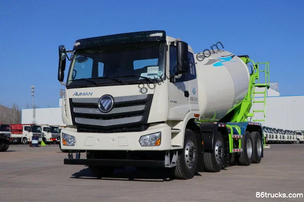 Foton Auman ETX 340 ch 8X4(12 roues) 7,87 m³ camion malaxeur (marque Loxa) Extérieur (3) | 86Trucks