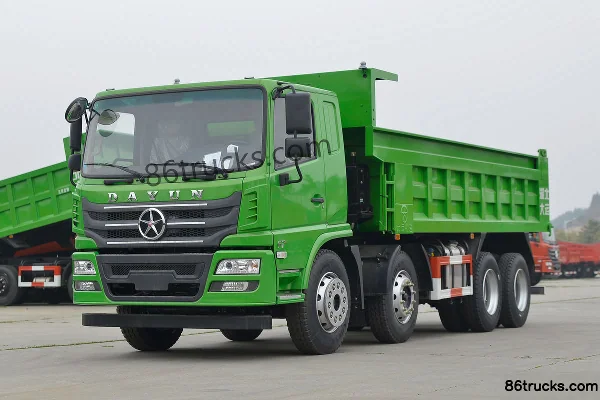 Dayun F7 7.7L Diesel 300hp 8X4(12 wheels) Fast Gear 10-speed 5.6m Cab-over Dump Truck Exterior (3) | 86Trucks
