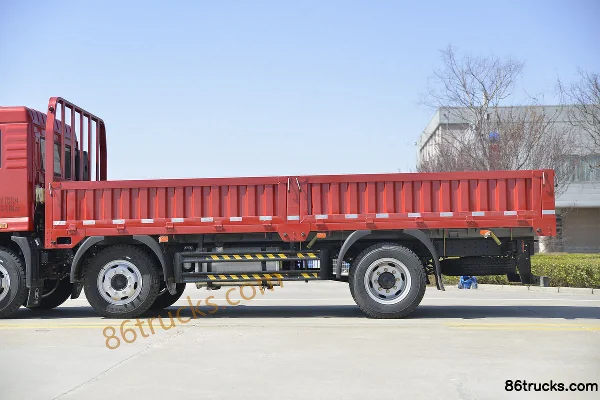Kama Yunteng 163 hp 6X2(8 wheels) 6.8m flatbed cargo truck (China VI) Body (2) | 86Trucks