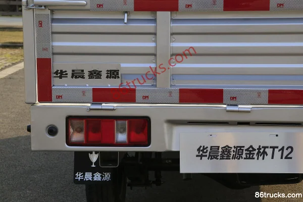 Jinbei T12 2021 édition standard 85 ch 4X2(6 roues) essence 1,2 L camion plateau à ridelles double cabine 2,08 m (China VI) Carrosserie (3)