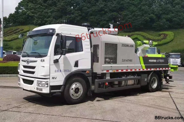 FAW Jiefang Qingdao Long V 180hp 4X2(6 wheels) 9.1m concrete pump truck (Zoomlion brand) Exterior