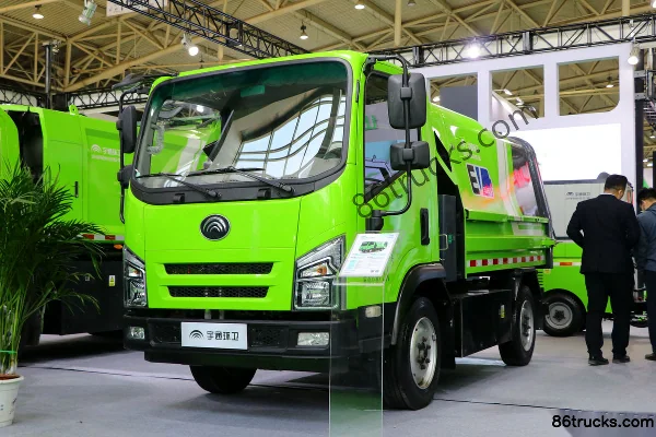 Zhengzhou Yutong W4 light truck 4.5T 4X2(6 wheels) pure electric van garbage truck Exterior