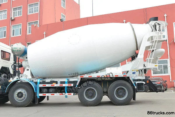 FAW Jiefang J6P 375hp 8X4(12 wheels) 7.86m³ concrete mixer truck (Lingyu brand) Body (2) | 86Trucks