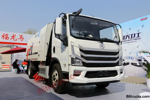 Yuejin FH500 4X2(6 wheels) fuel cell sweeper truck (Fulong Continental) Exterior