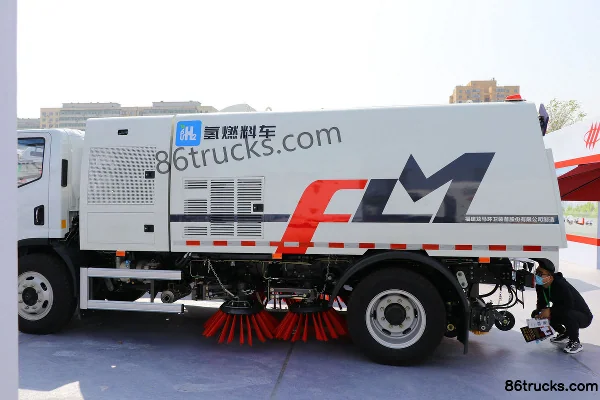Yuejin FH500 4X2(6 wheels) fuel cell sweeper truck (Fulong Continental) Chassis (1) | 86Trucks