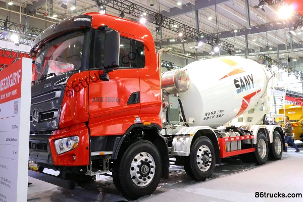 SANY Group 307hp 8X4(12 wheels) 7.99m³ Concrete Mixer Truck (China VI) Exterior (2) | 86Trucks