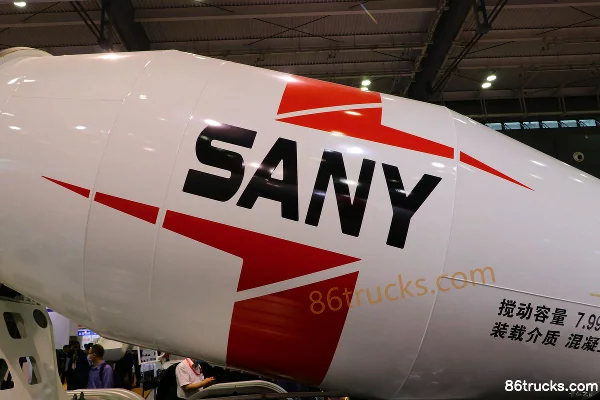 SANY Group 307hp 8X4(12 wheels) 7.99m³ Concrete Mixer Truck (China VI) Body (3) | 86Trucks