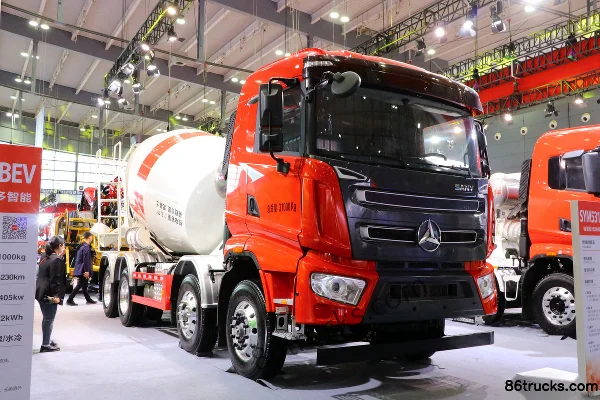 SANY Group 300hp 8X4(12 wheels) 7.8m³ Concrete Mixer Truck Exterior