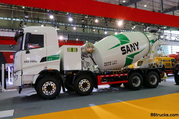 SANY C8 8X4(12 wheels) 7.73m³ Electric Concrete Mixer Truck Exterior (2) | 86Trucks