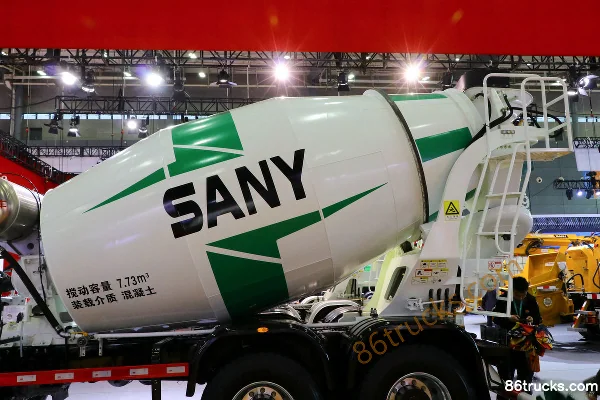 SANY C8 8X4(12 wheels) 7.73m³ Electric Concrete Mixer Truck Body (3) | 86Trucks