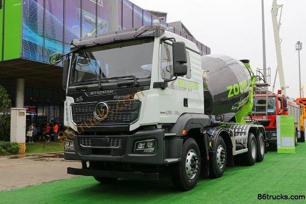 SHACMAN Delong M3000S Pro 340hp 8X4(12 wheels) 7.82m³ Concrete Mixer Truck (ZOOMLION) Exterior (3) | 86Trucks