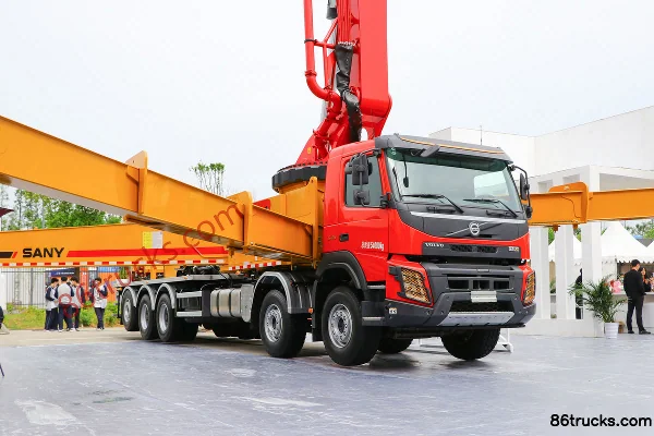 Volvo FMX Heavy Truck 540 hp 10X4(14 wheels) 5-axle SANY 68m Concrete Pump Truck Chassis (1) | 86Trucks
