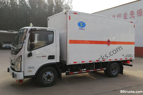 Foton Auling New Jiyun 130hp 4X2(6 wheels) Flammable Gas Van Truck (China VI) (Chunxing Brand) Exterior (2) | 86Trucks