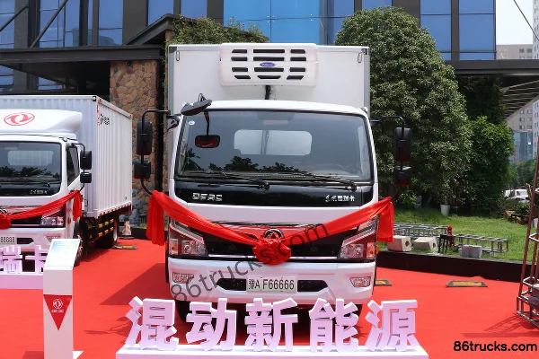 Dongfeng Furika F6 hybride 150 ch 4X2(6 roues) camion frigorifique 4,05 m (automatique) (China VI) Extérieur (2) | 86Trucks